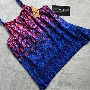 NWT Miraclesuit Plus Vesuvio Underwire Tankini Top